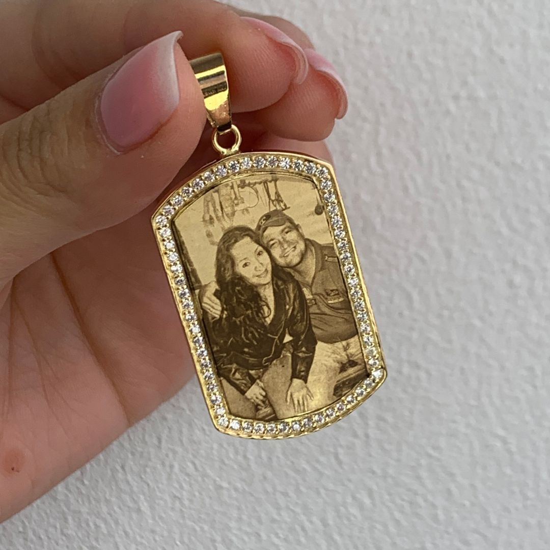 Dije de Placa con Foto Personalizada